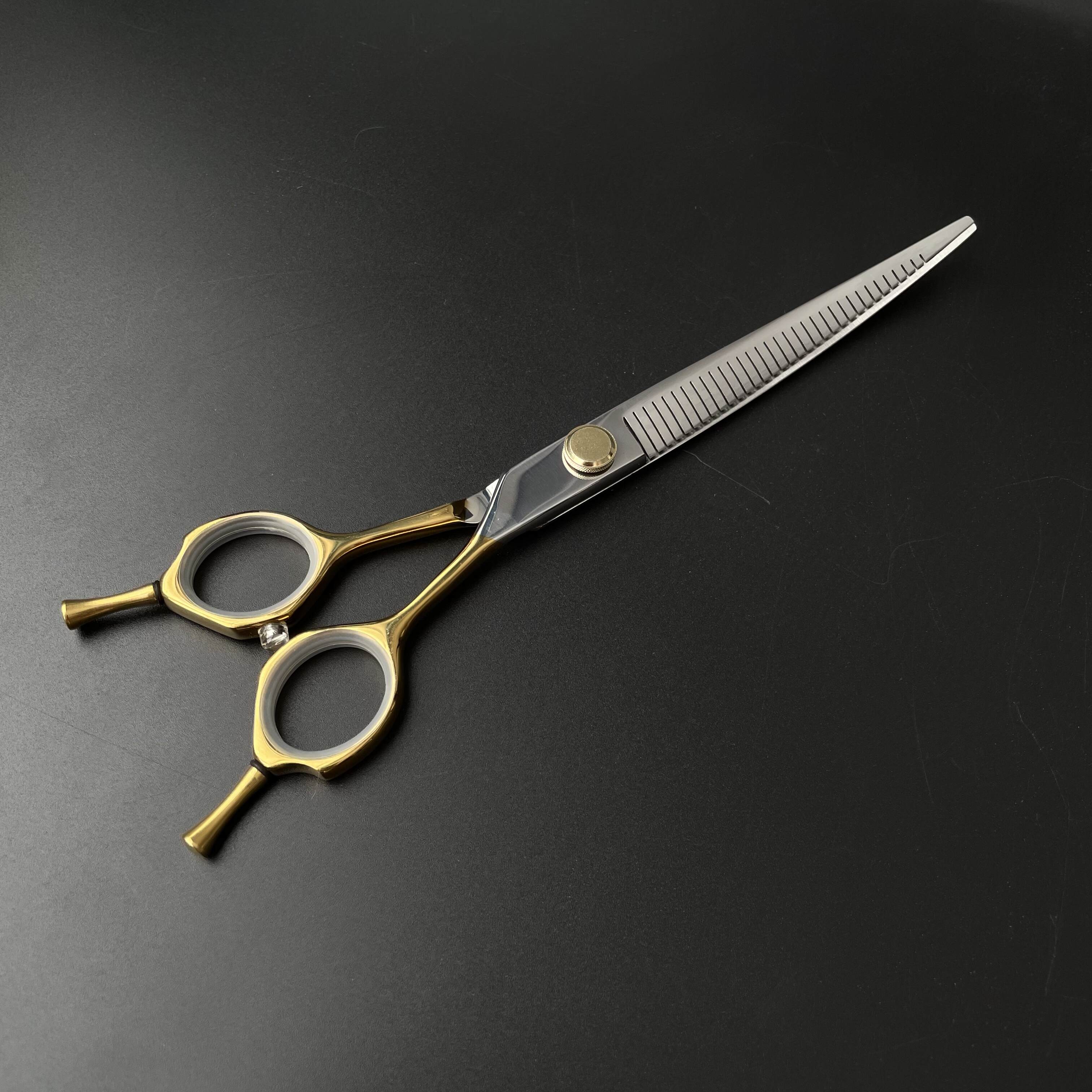 Custom your logo scissors pet scissors curve chunker scissors