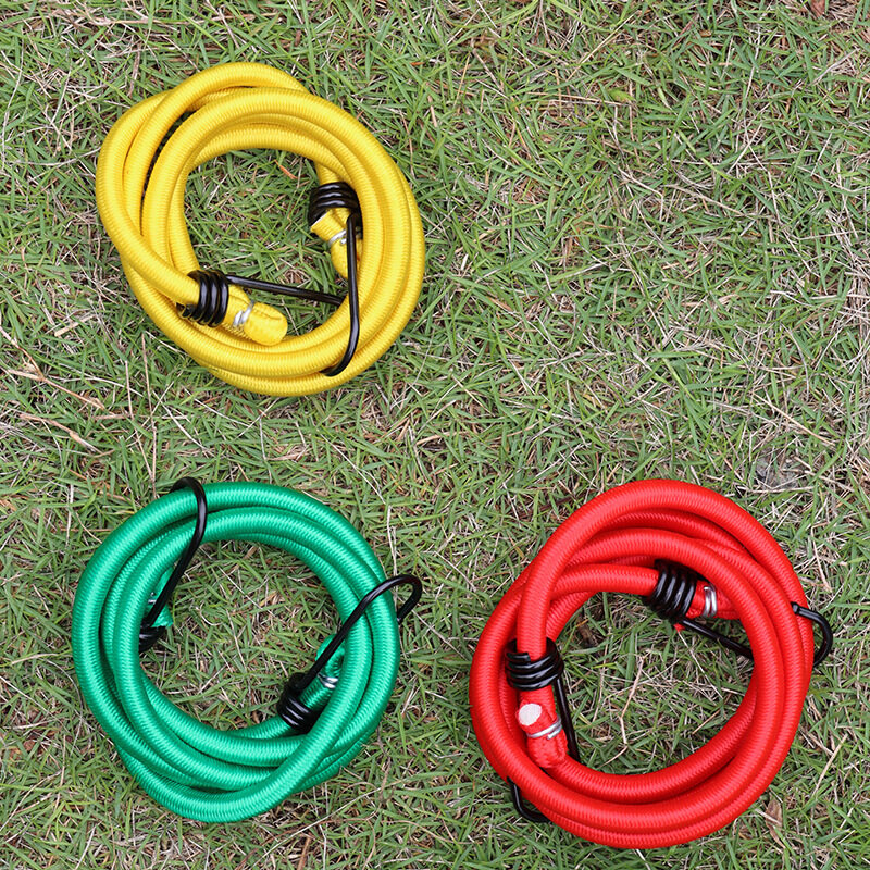 Outdoor 1.2m extended elastic rope 8mm  thick elastic tent rope camping windproof  clothesline binding luggage rope