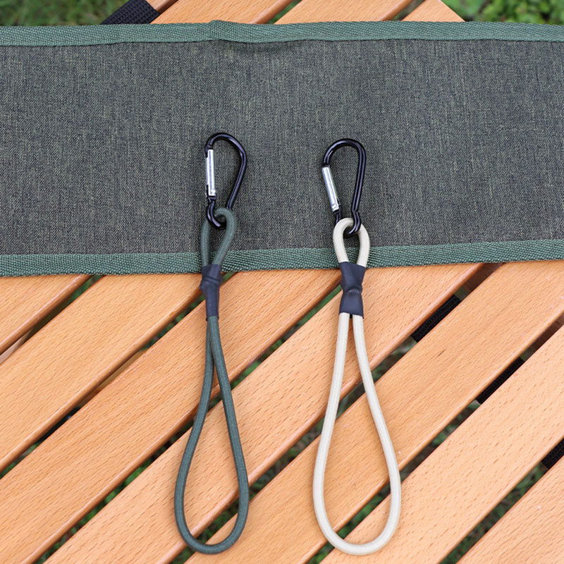 Outdoor elastic rope mountaineering hook  multi-functional camping portable elastic rope  buckle awning rope ground nail tent ac