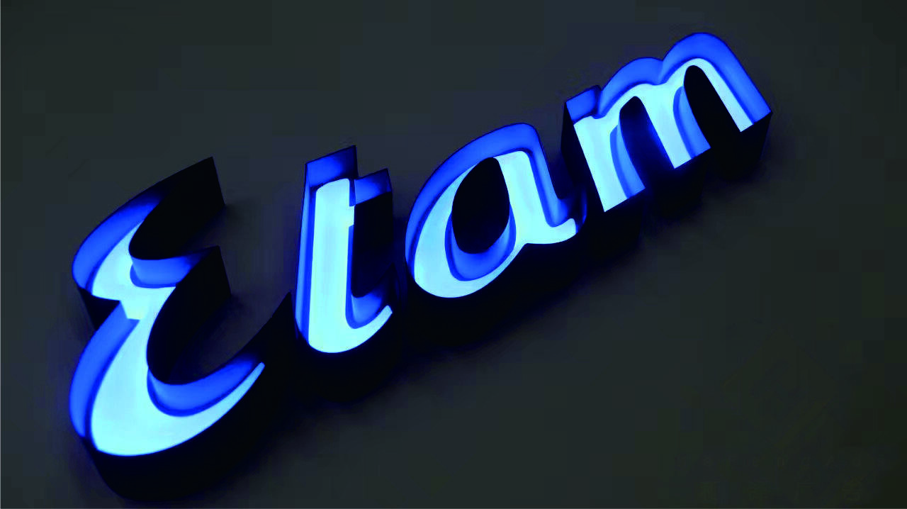 Logo Wall Sign Metal 3D Stainless Steel LED Letter Signboard Office Sign Wall 3D Signage Led Illuminated letter