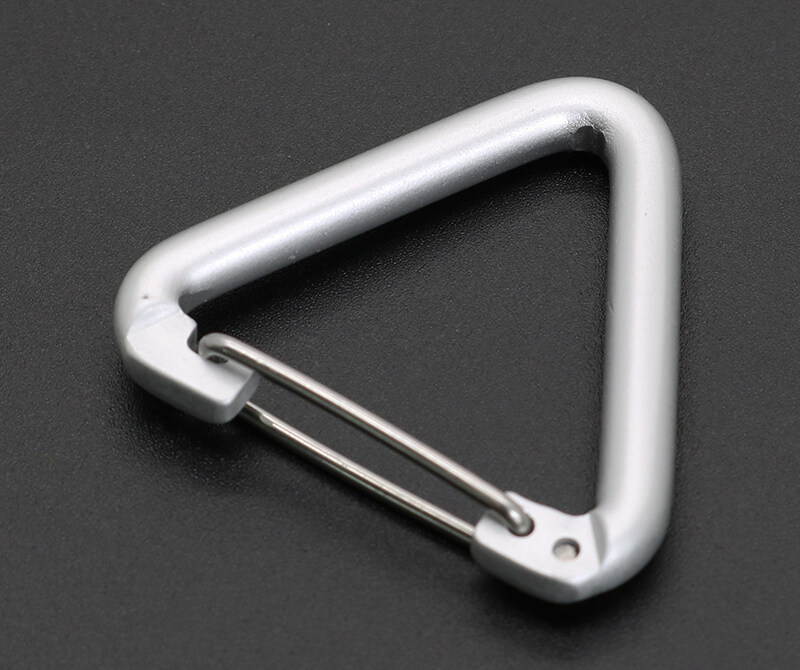 Aluminum Alloy Keychain Kettle Buckle Triangle Outdoor Camping Hiking Keychain Snap Clip Hook