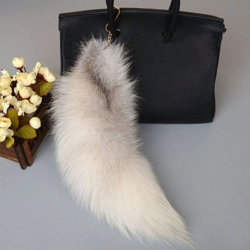 1 Party Favour Large Fluffy Tail Animal Keychain