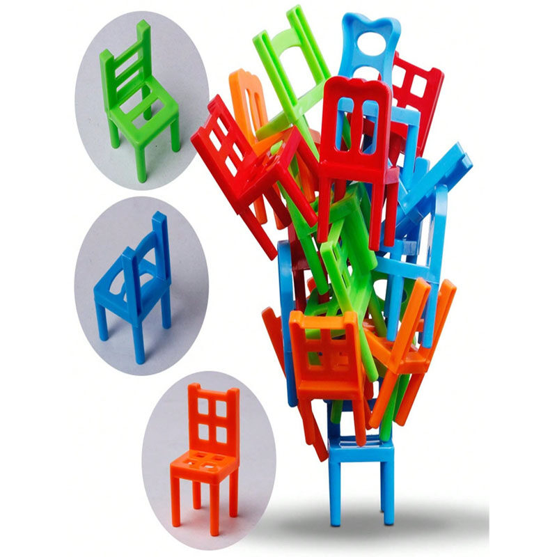 24pcs Miniature Stackable Chair Balance Blocks Toy