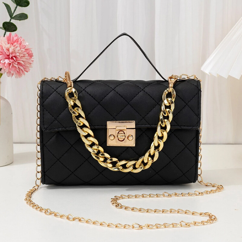 Satchel Bag For Women Quilted Crossbody Bag Fashionable Chain Clutch Bag