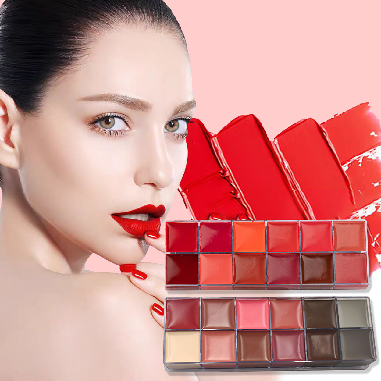 lápiz labial; Paleta de lápiz labial; pintura corporal