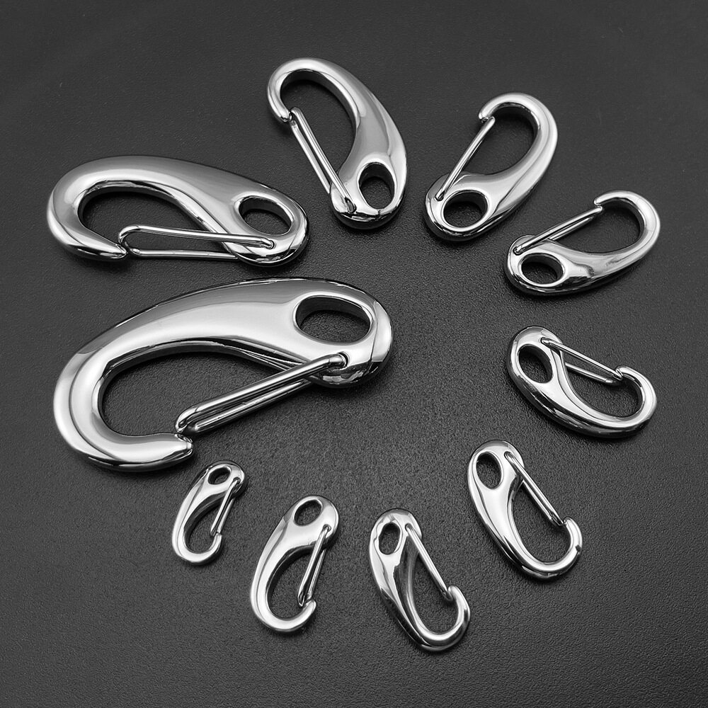 Stainless Snap Hook, Heavy Duty Marine Grade 304 Quick Link Carabiner for Keychains Curtains, Flags inCamping, Hiking, Dog Leash