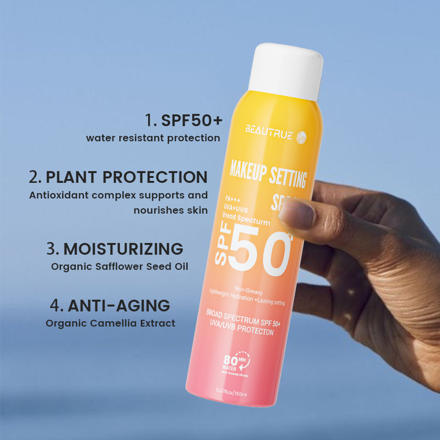 makeup setting spray;sunscreen spray;spf 50 spray