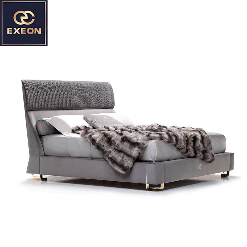 Modern Italian light luxury luxury high-grade double bed