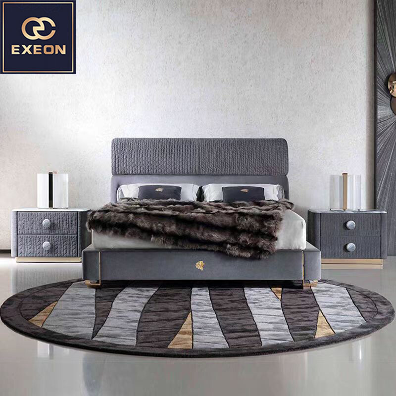 Italian light luxury luxury design fabric high-grade large bed