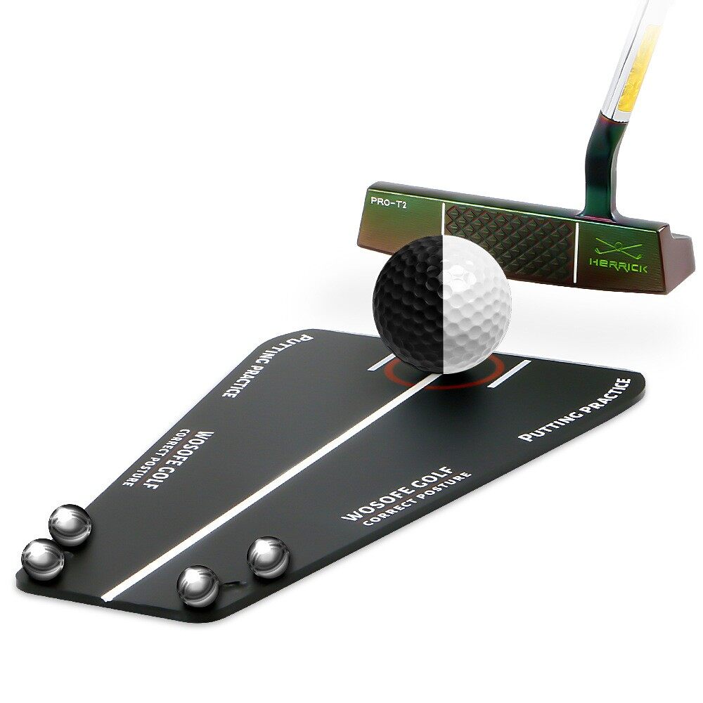 HQ-03 Golf som sätter handledare Black Circuit Trainer Groove Mirror Training Aid justera Eyes Putter Face