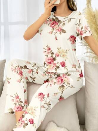 Knitted fabric summer pajamas