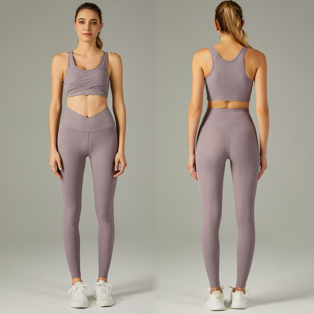 Yoga Wear Set Sports Bra Leggings Custom Logo