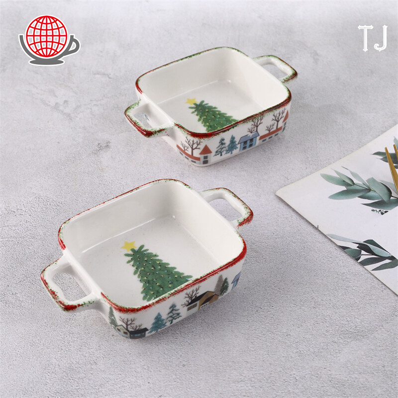 christmas tree tableware, dish and bowl set, fine porcelain china