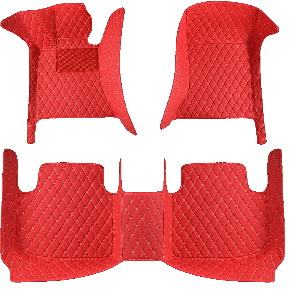 SONSANG Wholesale Racing Red Luxury Car Floor Mats Set Waterproof Diamond Car Mats