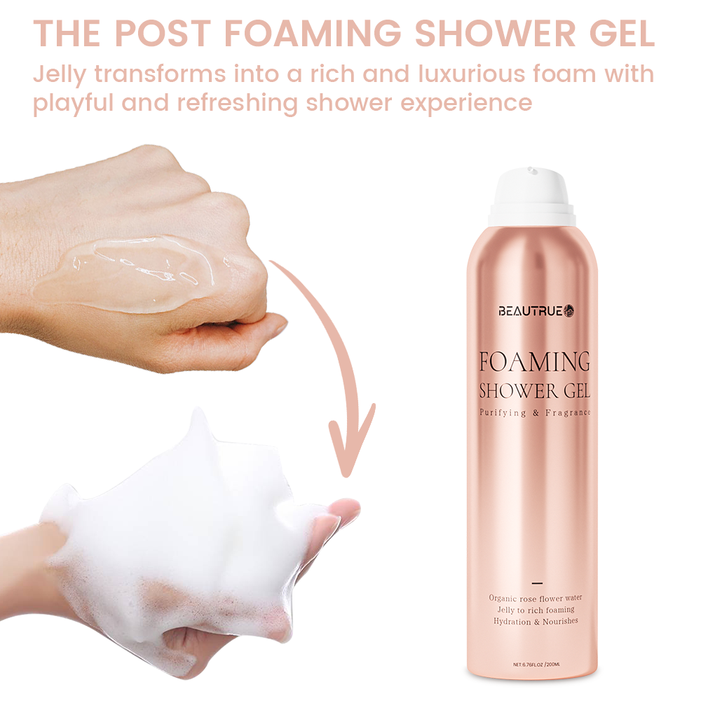 foam;shower gel;foaming shower gel;jelly to foam;body wash;gentle cleansing