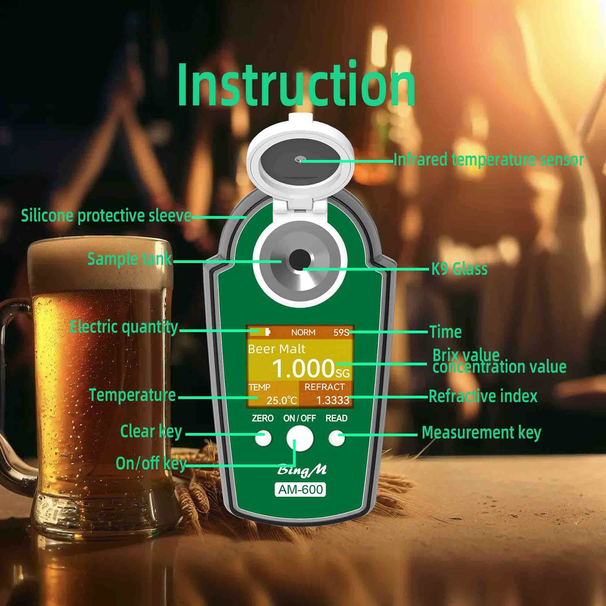 Alcohol Meter,beer Refractometer