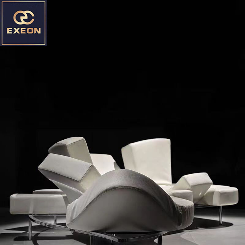 Italian creative design luxury light luxury curved sofa