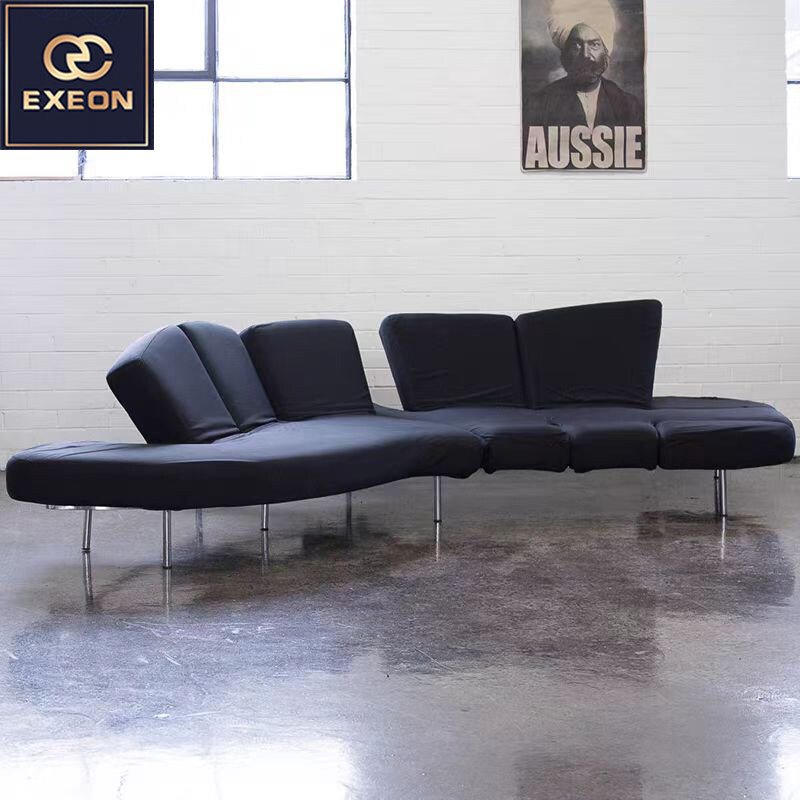 Italian creative design luxury light luxury curved sofa