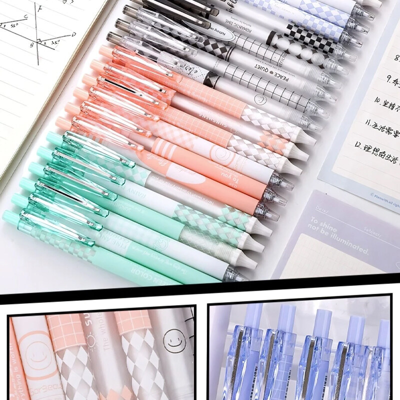 6pcs Checkerboard Gel Pens Set