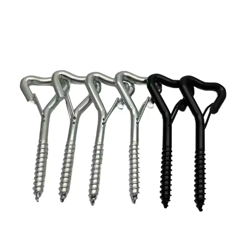 7MM Swing Hook Screw Hardware Eye Bolt Galvanized spring snap hooks Special-shaped ring screws Heart ring screws