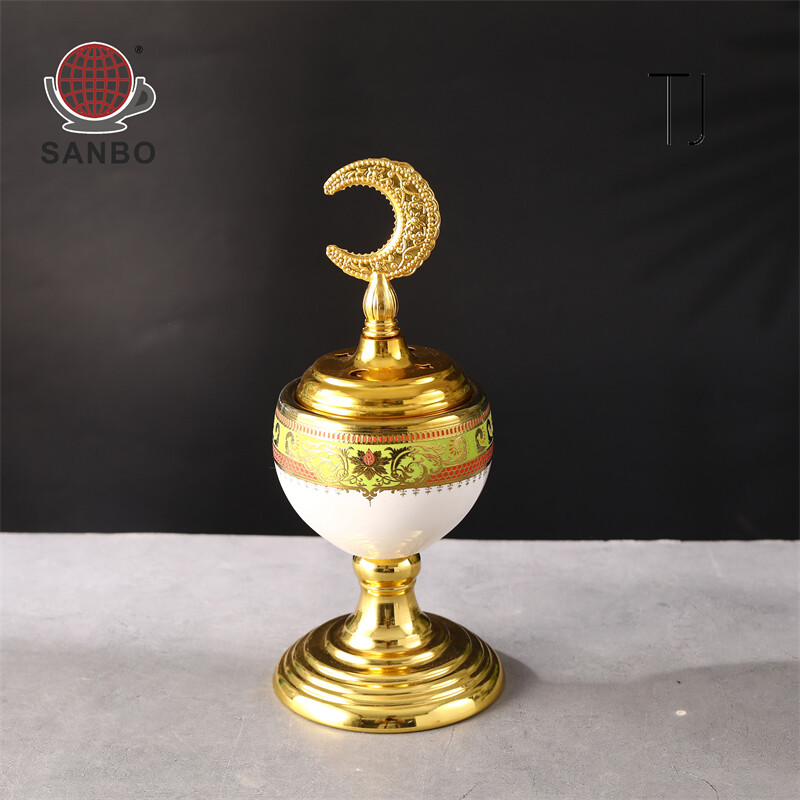 moon incense burner, porcelain incense burner, incense bakhoor burner