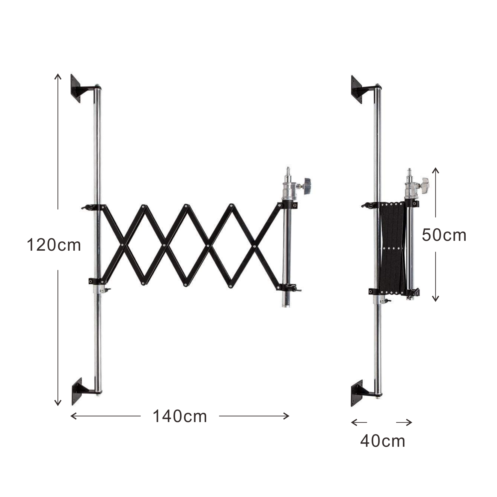 wall mount photography light stand