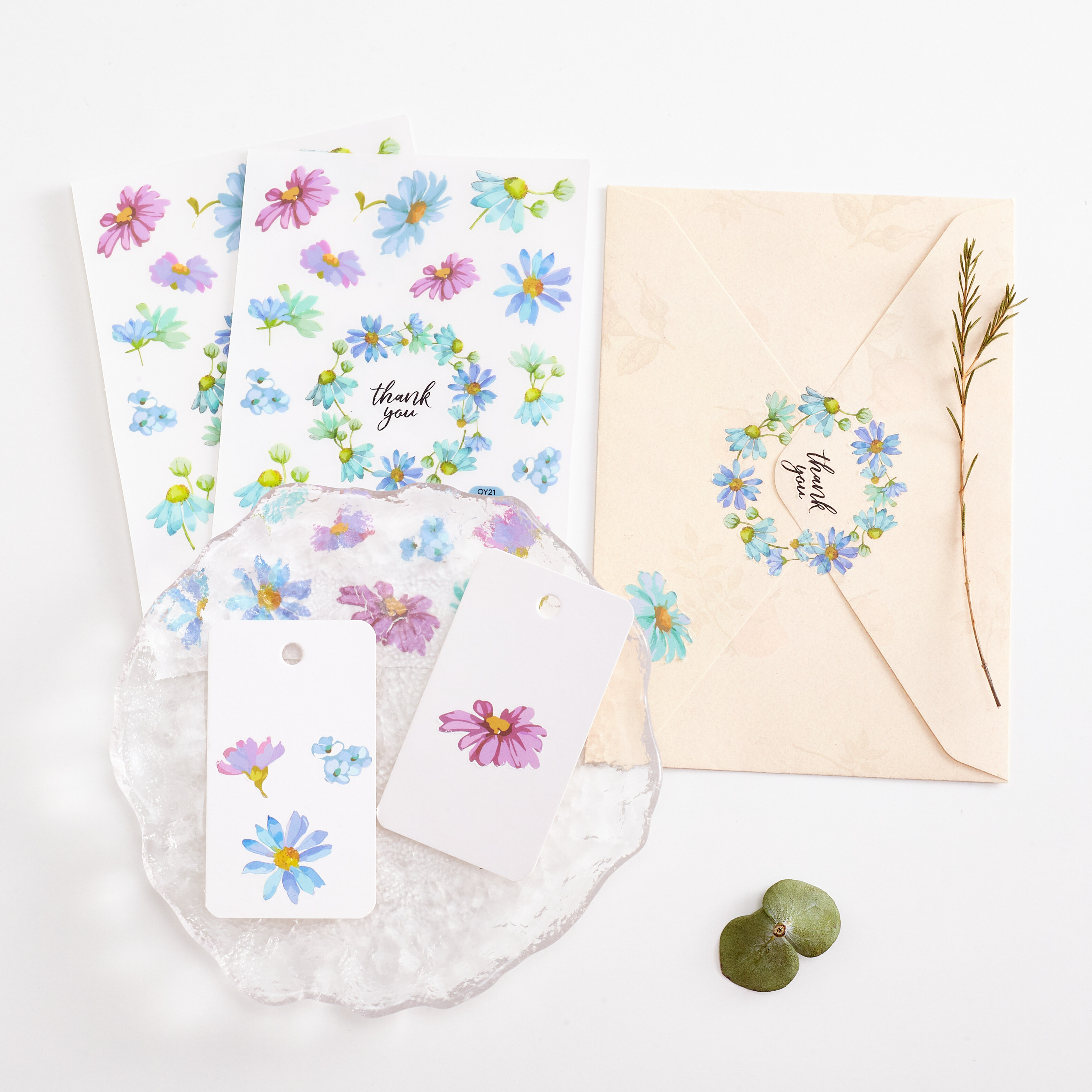 Custom Rub On Transfers Decor Flowers Stickers Sheet