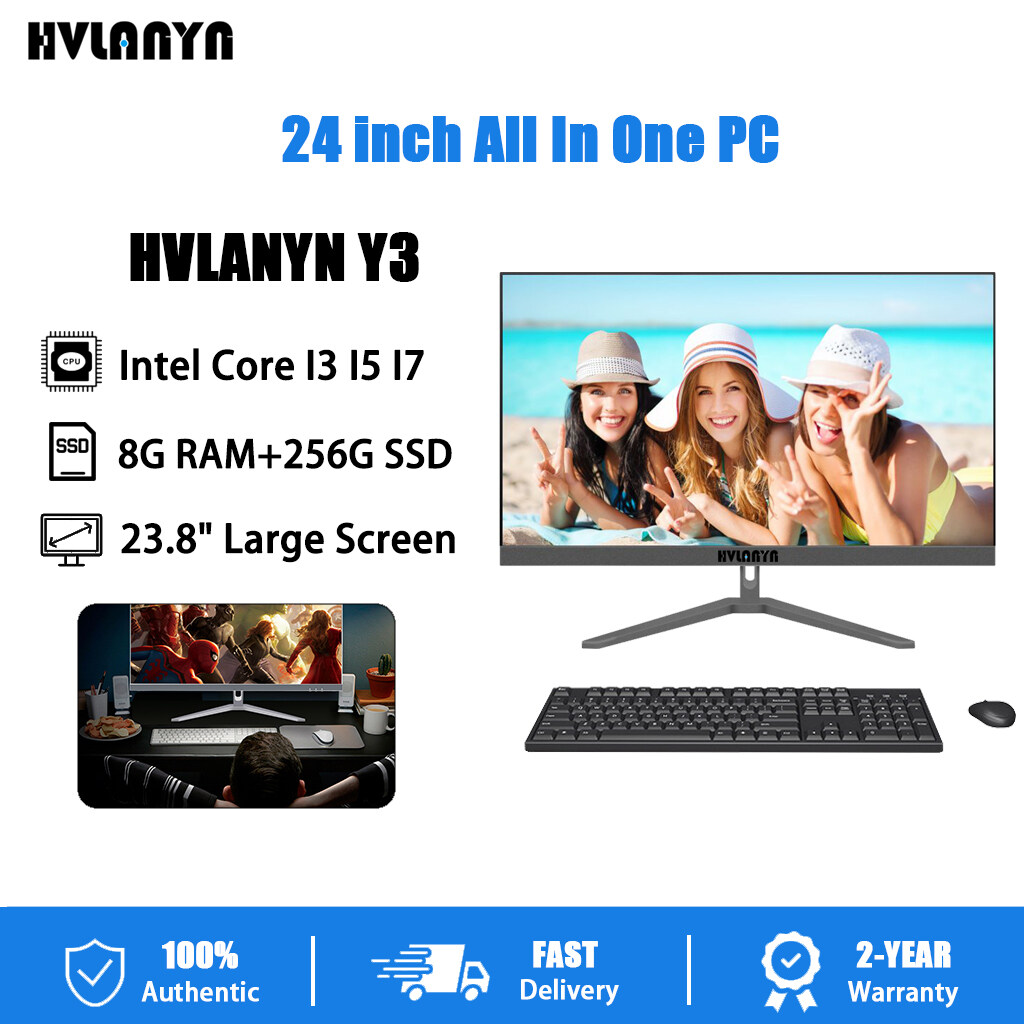 (สต็อกในฟิลิปปินส์) Hvlanyn ทั้งหมดในคอมพิวเตอร์เดสก์ท็อป Y3 PC Y3 24 นิ้ว 24 นิ้ว