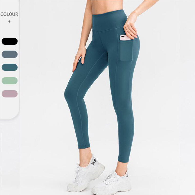 High Waisted Side Pocket Quick Dry 718 Running Leggings