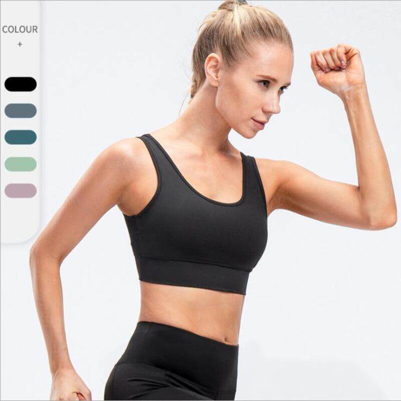 Medium Support U Neck Cut Out Back Hook Running Sports Bra