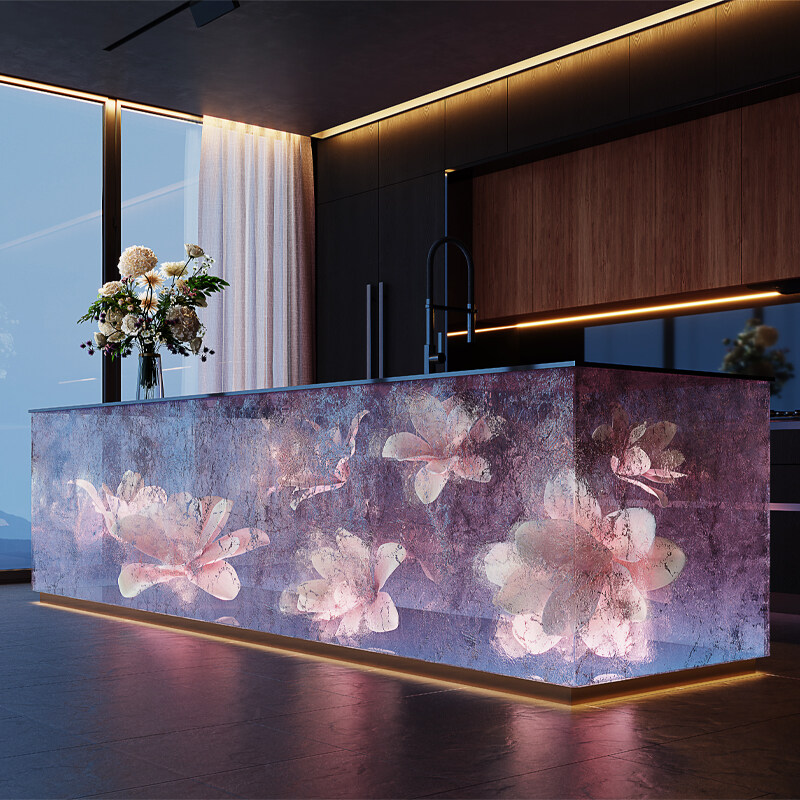 Aangepaste luxe Luminous Bar Counter Hotel Bar Home Decoratie Kleine bar