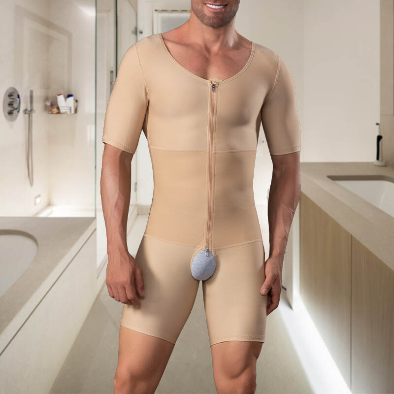 one-piece comprssion men shapewear garment