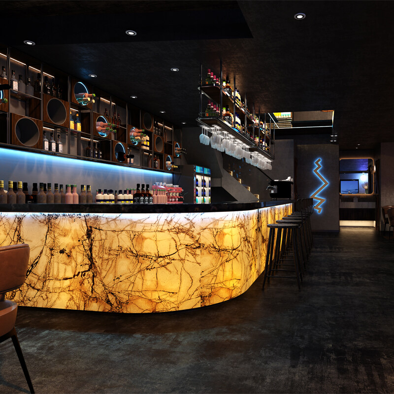 Retro bar custom bar counter multifunctional restaurant home bar design