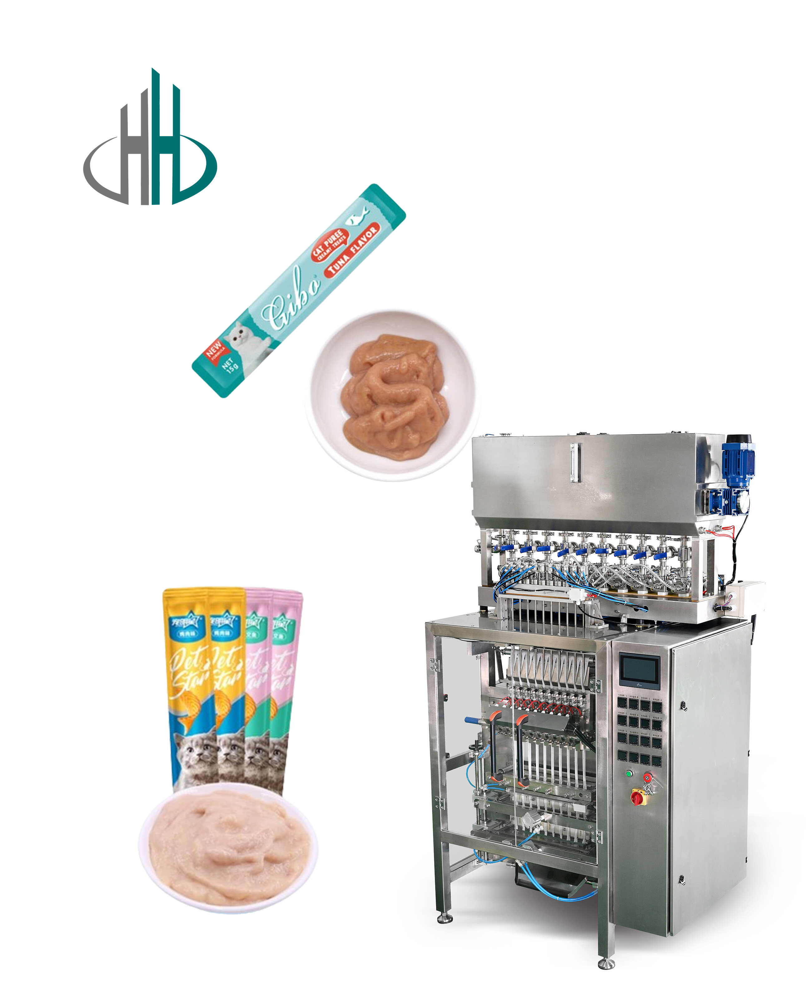 Multi-channel cat snacks cat snack fully automatic packaging machine