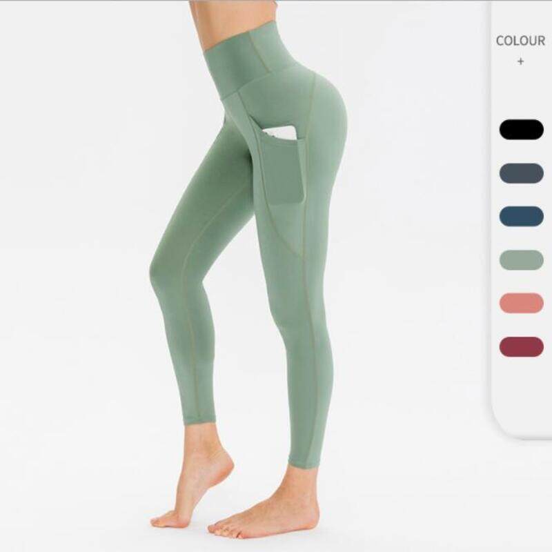 High Waisted Tummy Control Side Pocket Shaping Training Leggings