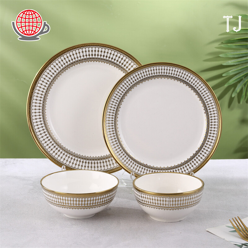 gold trim dinnerware, complete dinner set, dish sets without mugs