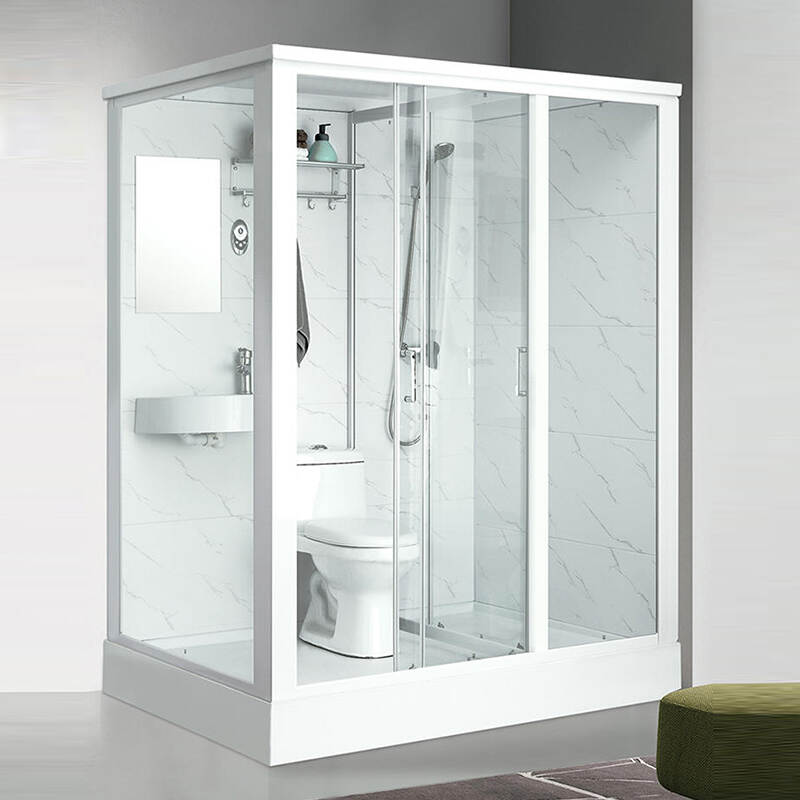 White minimalist style shower room