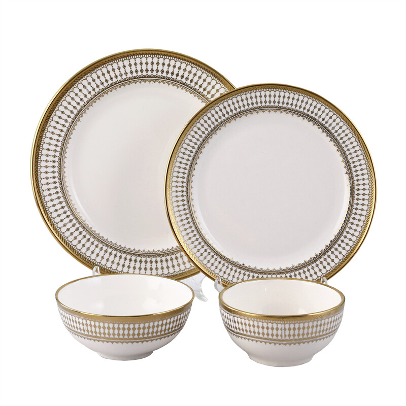 gold trim dinnerware, complete dinner set, dish sets without mugs