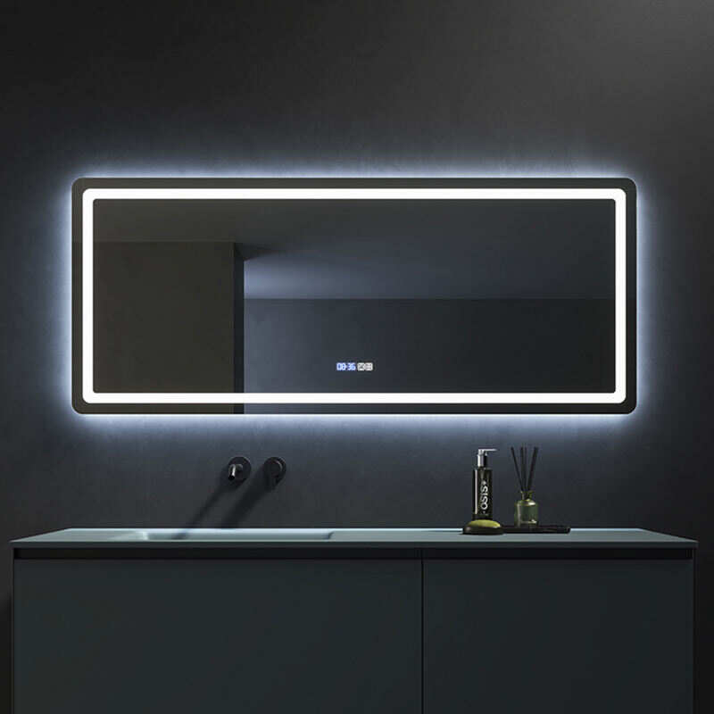 Contemporary electronic miroir anti fog led smart mirror bathroom square frameless mirrors manufacturers