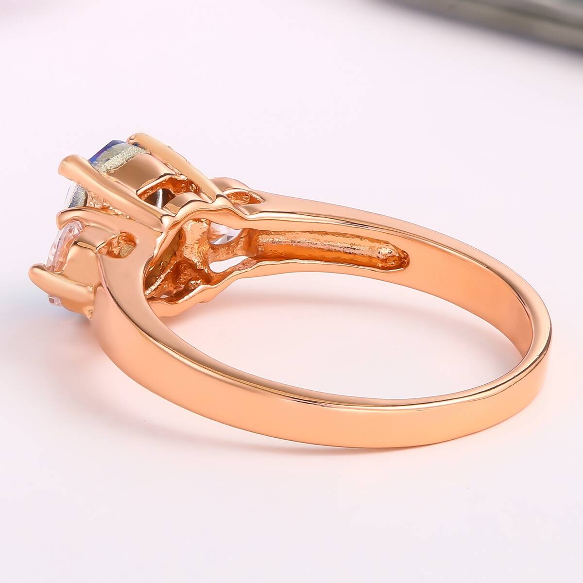 rose gold ring;zirconia ring;Customized rose gold ring design