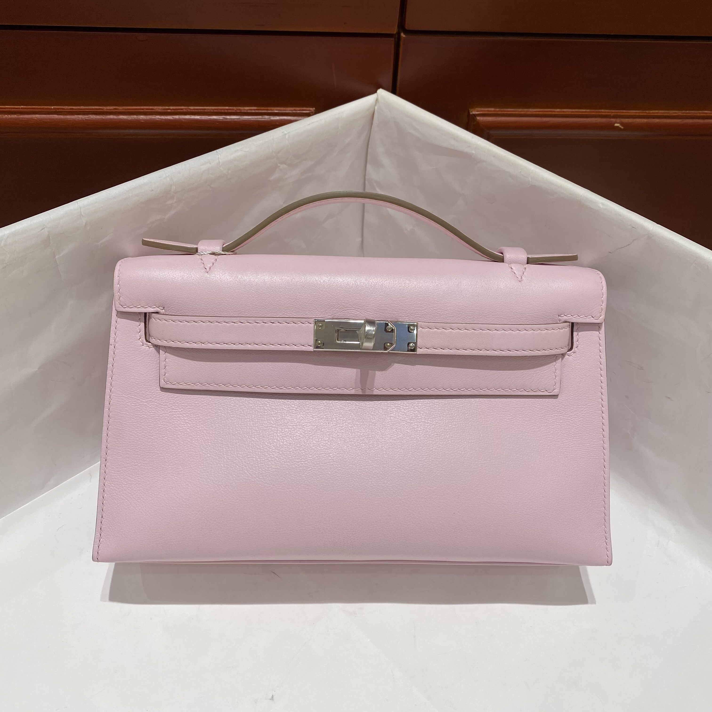 KL Mini Handbag Luxury Custom Swift Leather 09 Dreamy pink purple small exquisite lady style handbag