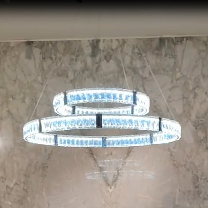 Ánh sáng thanh lịch tùy chỉnh Crystal Trình Đèn chùm Biệt thự Căn hộ Chandelier trong nhà