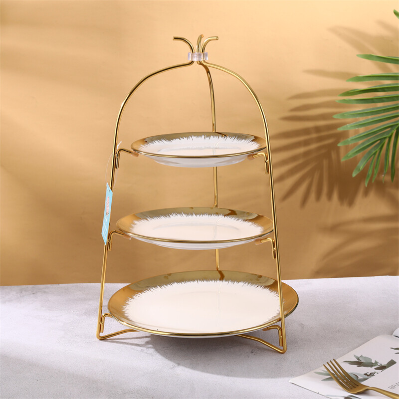 afternoon tea cake stand, high tea cake stand, gold tiered dessert stand