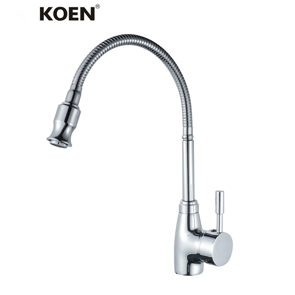 Water Purification kitchen faucet Practical Deck Mounted Sink Taps Single Handle Rotating faucets chromed single faucet