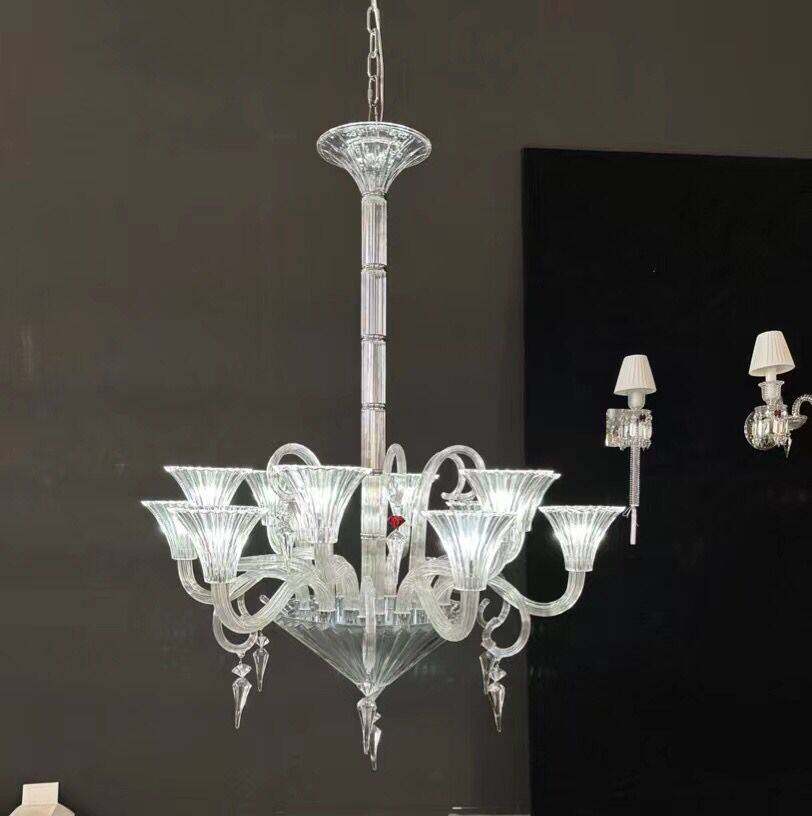 French crystal living room chandelier atmospheric villa luxury art restaurant bedroom round high-end lamps