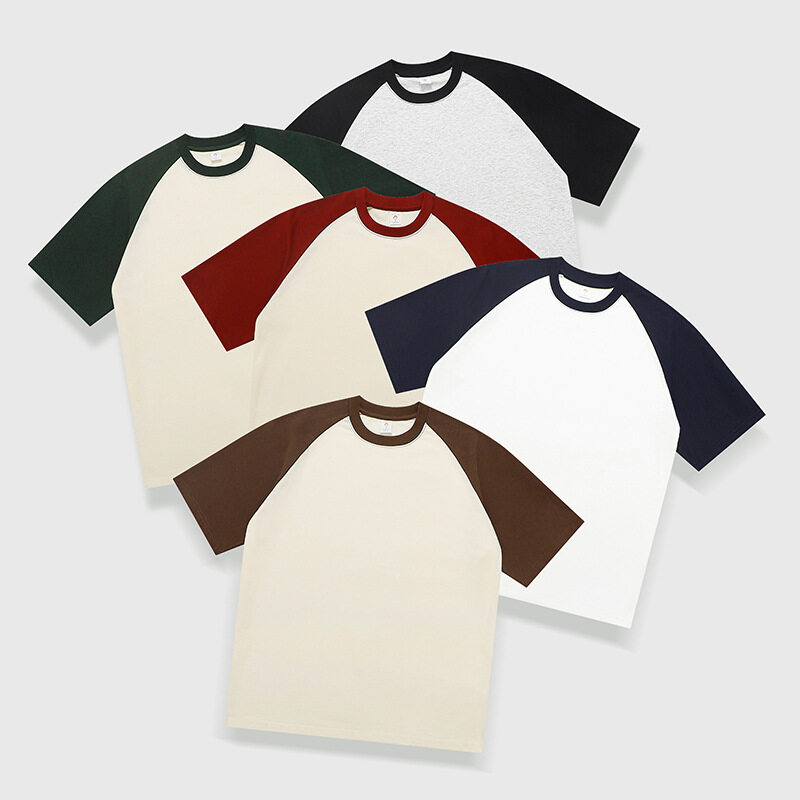 250gsm Raglan Sleeve Plain Custom Logo Men T Shirt
