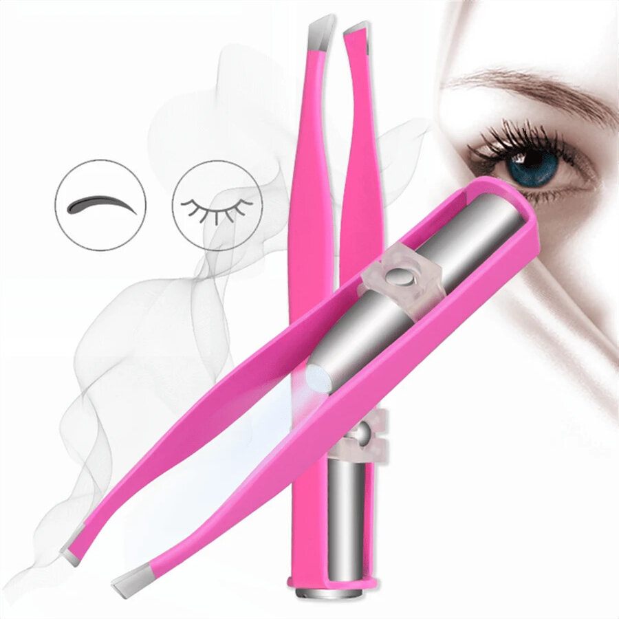 1pc Stainless Steel Eyebrow Tattoo Clip Led Light Makeup Beauty Tool