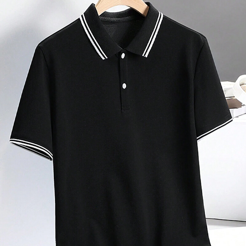 Men's Contrast Stripe Polo Shirt