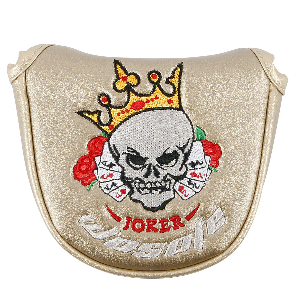 TB22 Golf Putter Head Cover Club Cap Cover PU Protective Cover Skull Poker Mẫu giao diện xuyên biên giới mới bán hàng trực tiếp