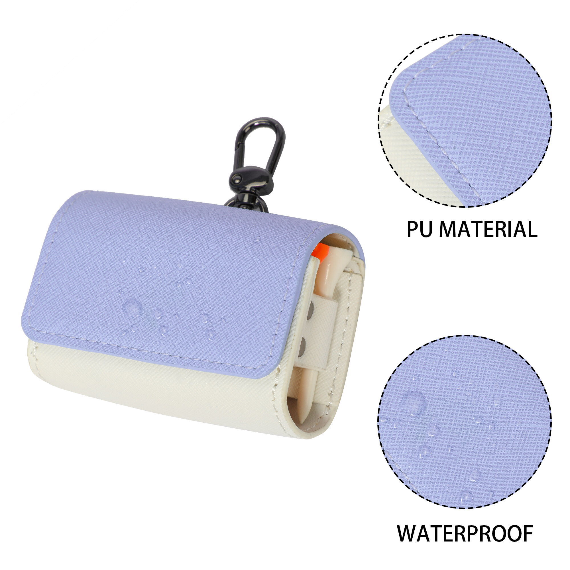 QB-06高尔夫球袋小球腰包剪接PU小球Baggolf Portable Storage cross-brote Hot Sale-Popy